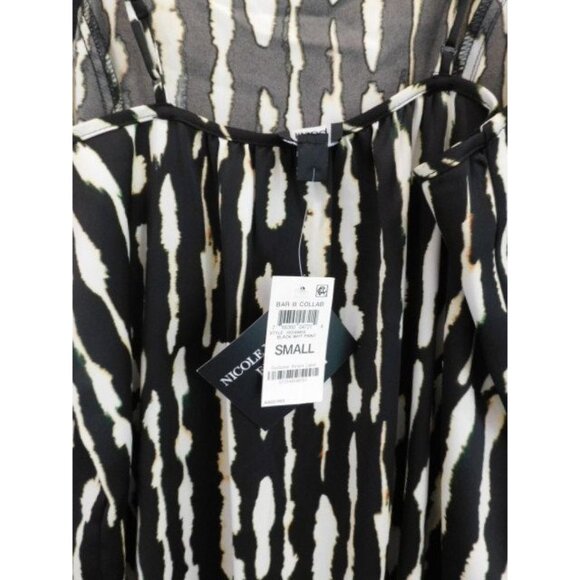 Nicole Williams English Bar lll Zebra dress Colorblock Bodycon size SMALL NEW - Picture 7 of 7
